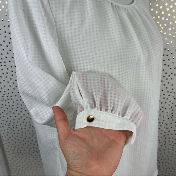 J.Crew Factory Semi-Sheer Grid Top - Picture 6 of 9